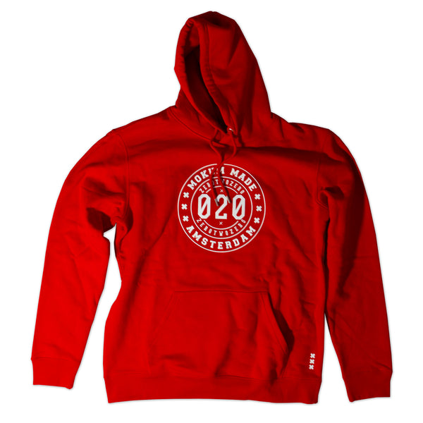 Premium hoodie Mokum Made - Red / White