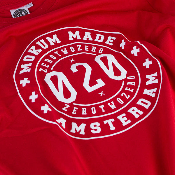 Mokum Made crew shirt - Red/White