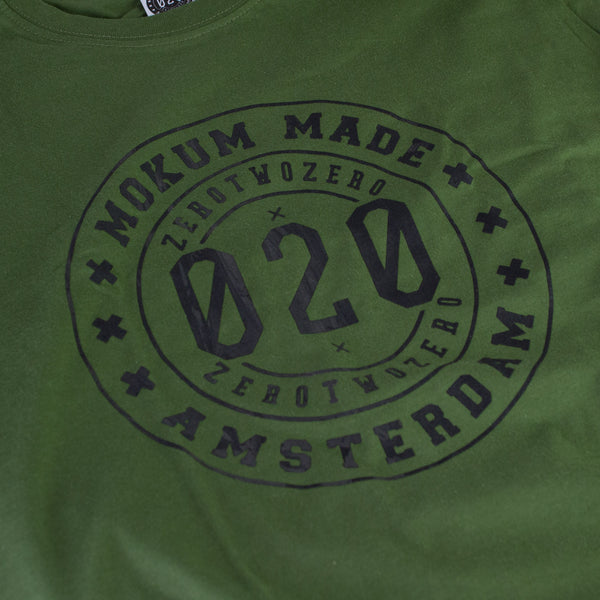 Mokum Made crew shirt - Green/Black
